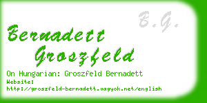 bernadett groszfeld business card